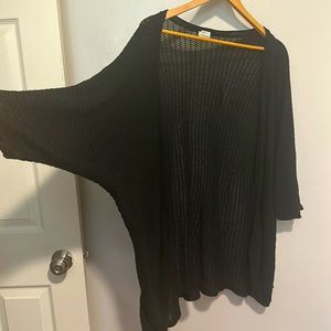 Time and Tru black crochet cardigan